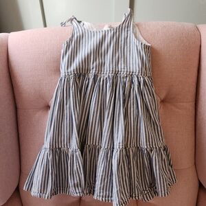 Pink Chicken Blue and White Striped Dress Size 4 Years Or 4t